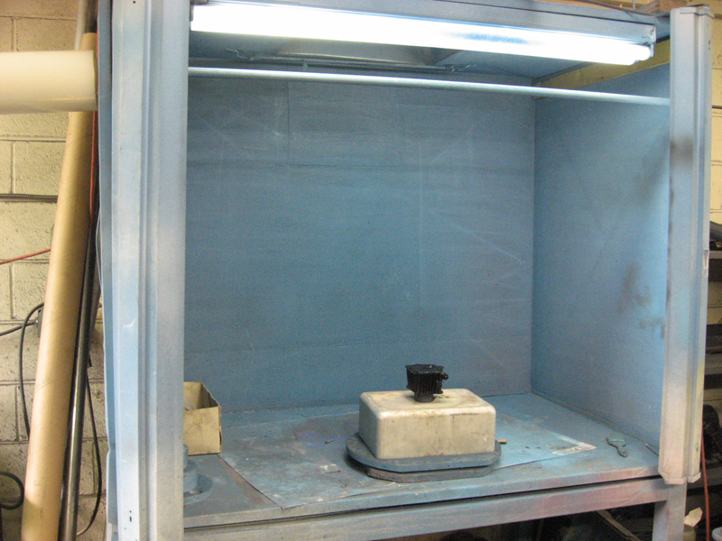 BJ Cylinder in paint booth